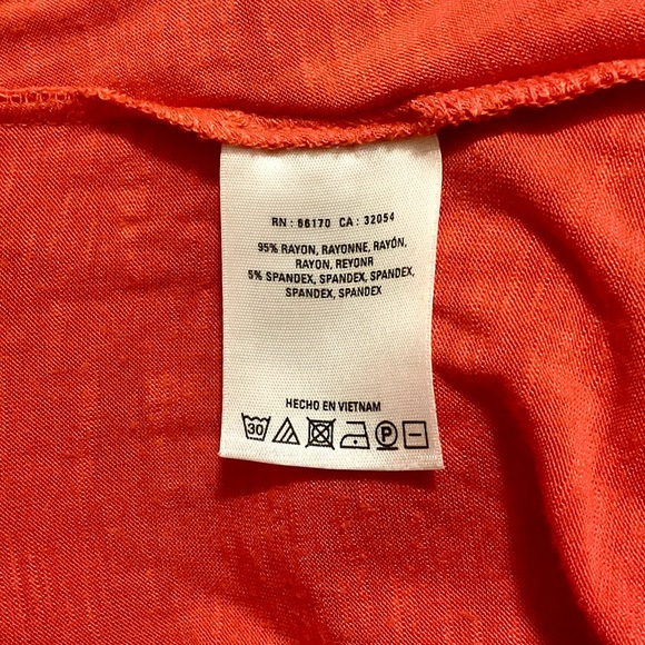 Anthropologie Deletta Vibrant Coral Blouse - Picture 5 of 5